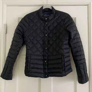 Lands End Black Down Puffer Coat
